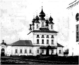Увеличить - Шуя, Воскресенский собор, вид снаружи до перестройки, 1890-е гг.